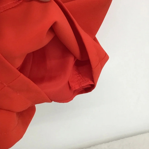 Adeline Rae Lenora Scallop Romper In Poppy Red NWT Summer Beachy Size XS - Picture 12 of 15